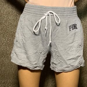 Pink sweat shorts